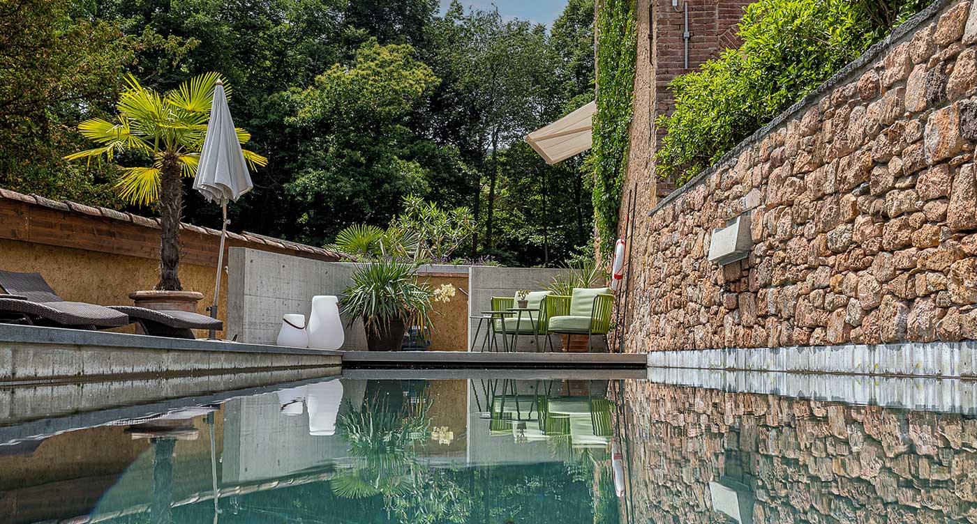 Swimming pool in the hotel garden